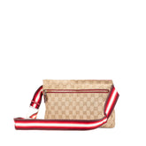 GG Canvas Web Double Pocket Belt Bag